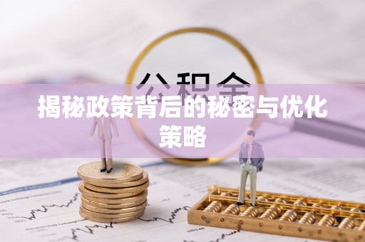 秀英揭秘政策背后的秘密与优化策略