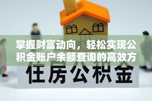 秀英掌握财富动向，轻松实现公积金账户余额查询的高效方式