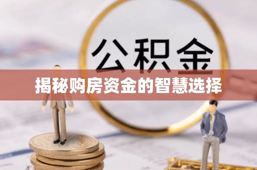 秀英揭秘购房资金的智慧选择