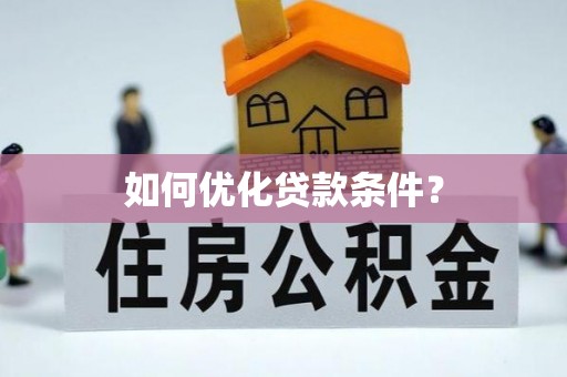 秀英如何优化贷款条件？