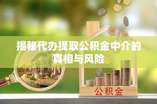 秀英揭秘代办提取公积金中介的真相与风险