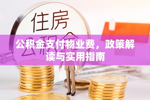 秀英公积金支付物业费，政策解读与实用指南